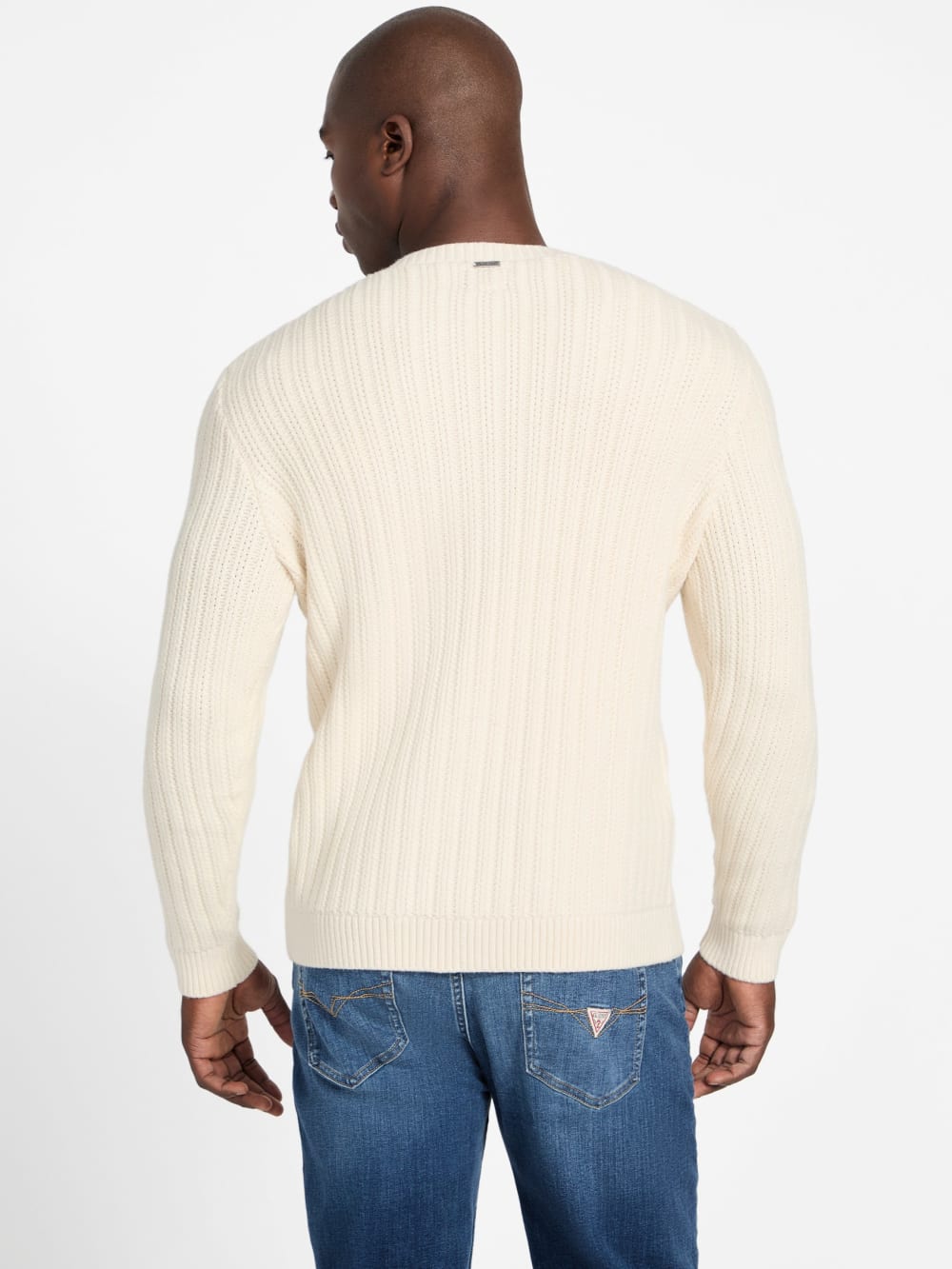 Eco Bryson Texture V-Neck Sweater - Guess