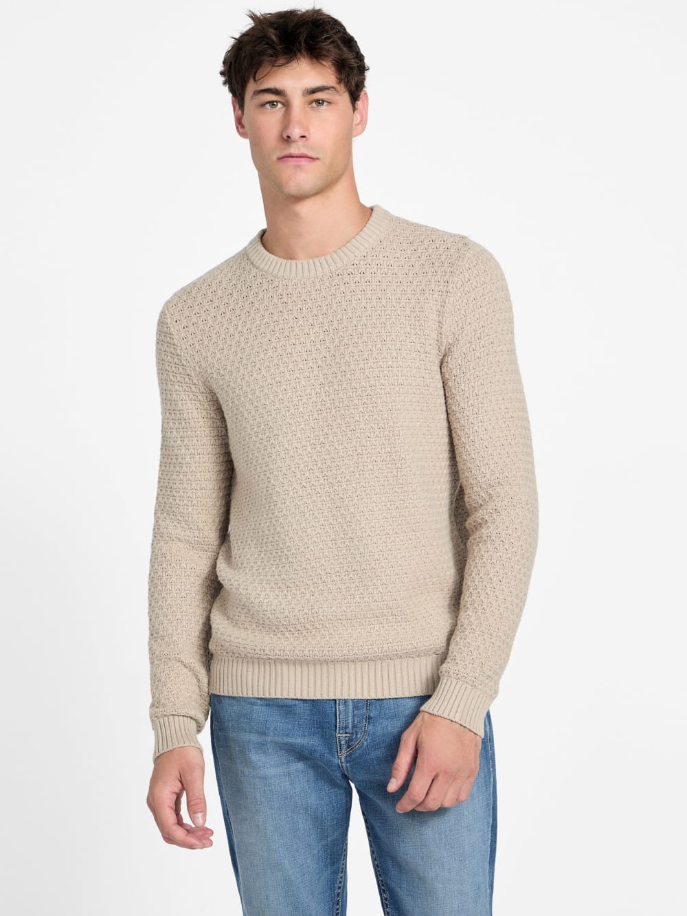 Eco Arlo Open-Stitch Sweater - Guess