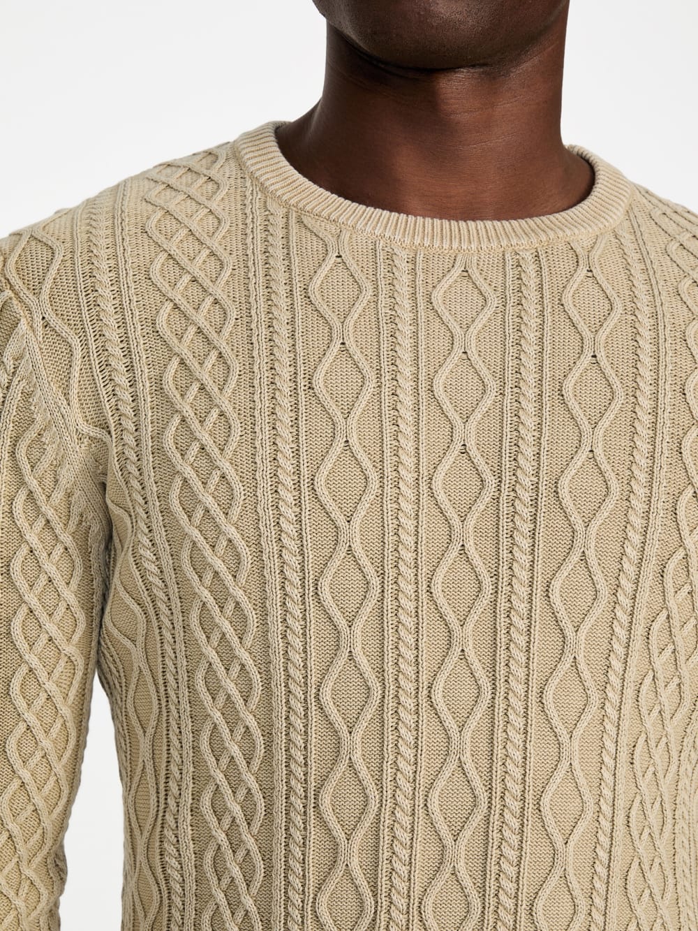 Herman Cable-Knit Washed Sweater - Guess