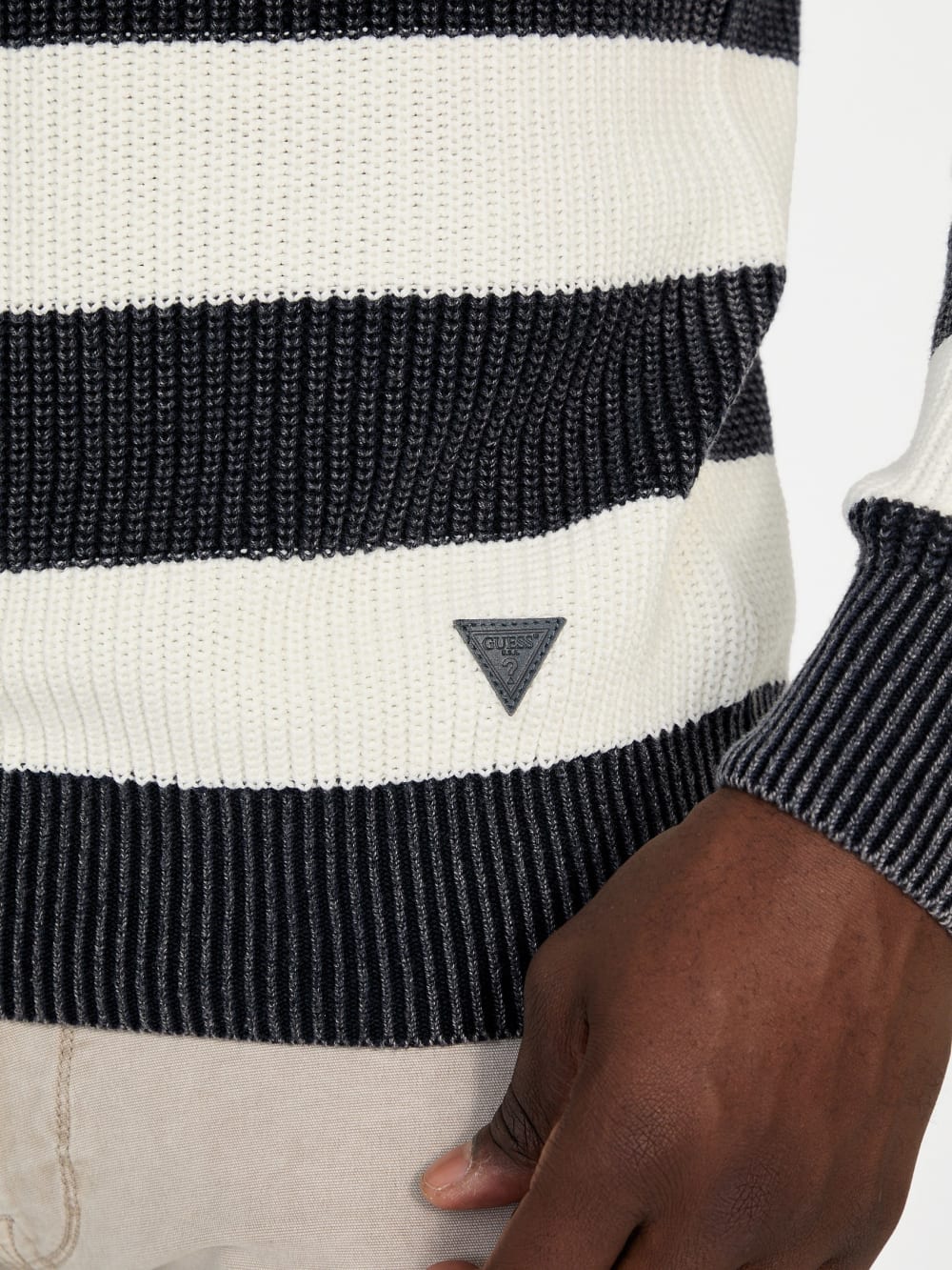 Herbie Ribbed Washed Sweater - Guess