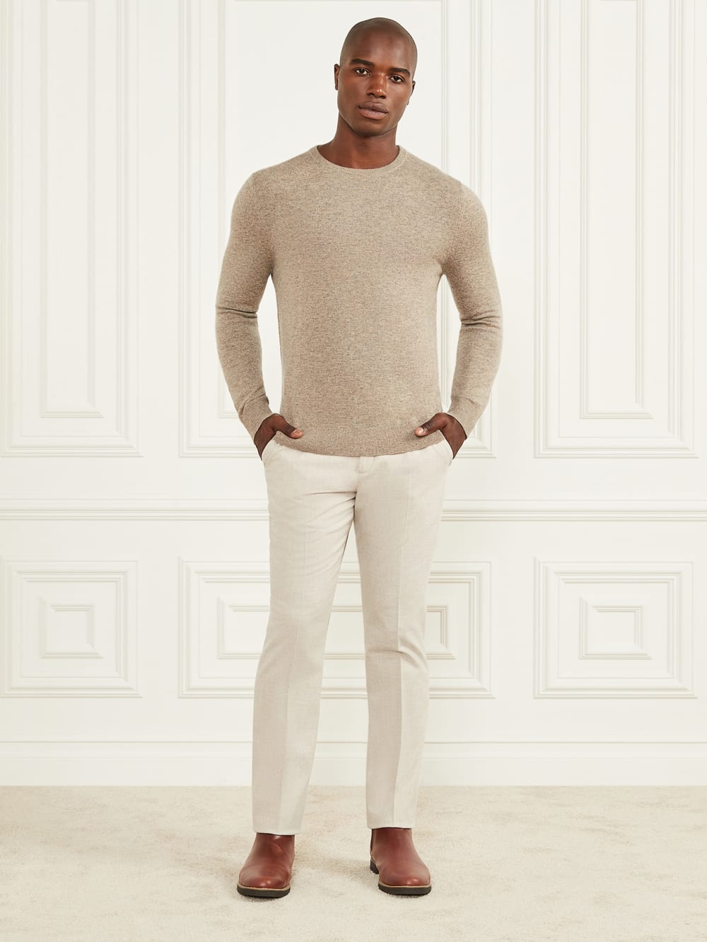 Cashmere-Blend Crewneck Sweater - Guess
