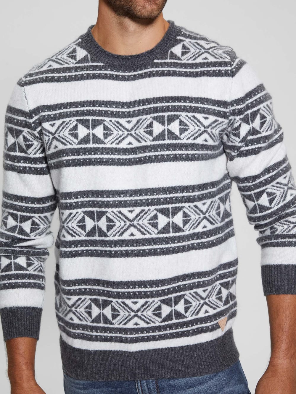 Eco Ezekiel Jacquard Sweater - Guess