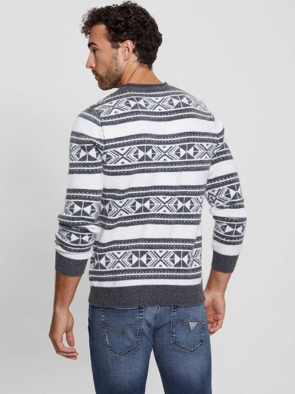 Eco Ezekiel Jacquard Sweater - Guess