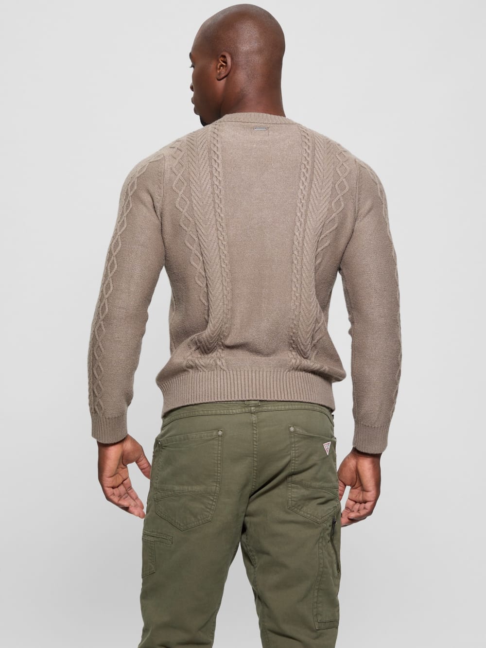 Eco Noah Crewneck Celtic Cable-Knit Sweater - Guess