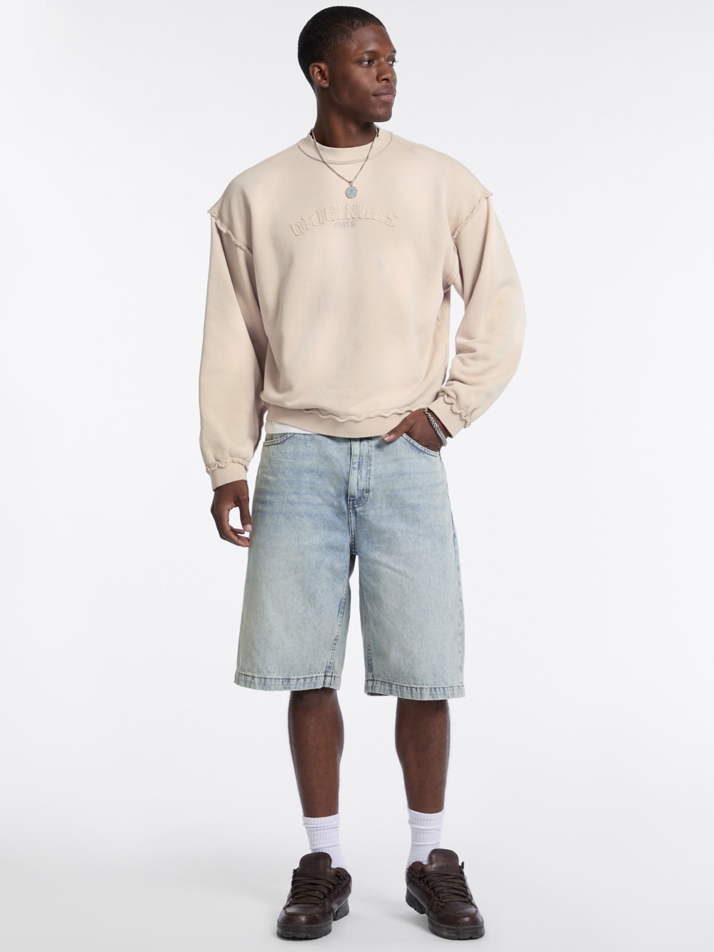 GUESS Originals Eco Boxy Applique Crewneck - Guess