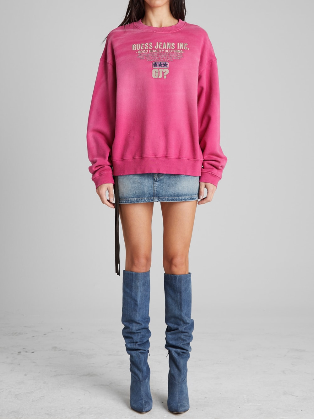 Script Logo Crewneck Sweatshirt - Guess