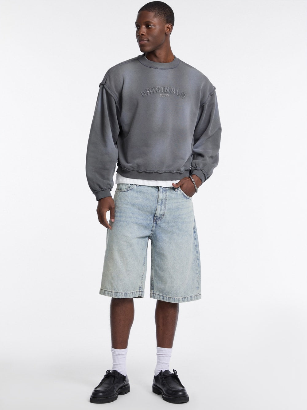 GUESS Originals Eco Boxy Applique Crewneck - Guess