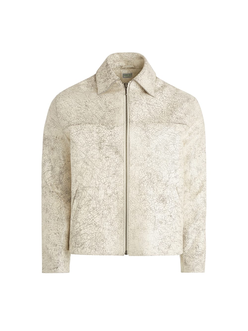 crackle leather zip jacket - Guess