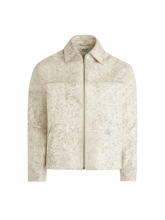crackle leather zip jacket - Guess