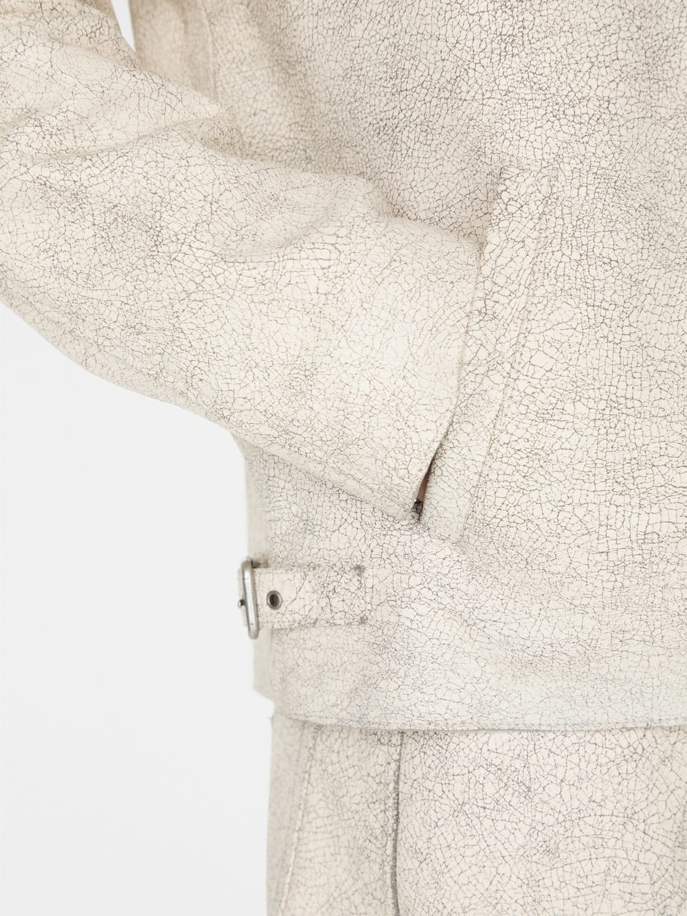 crackle leather zip jacket - Guess