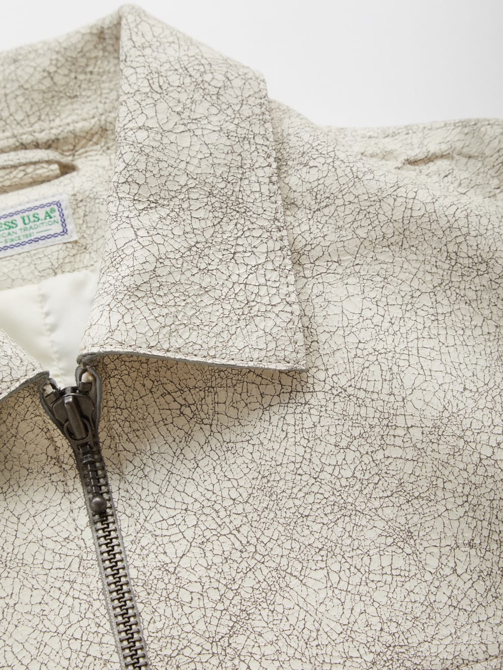 crackle leather zip jacket - Guess