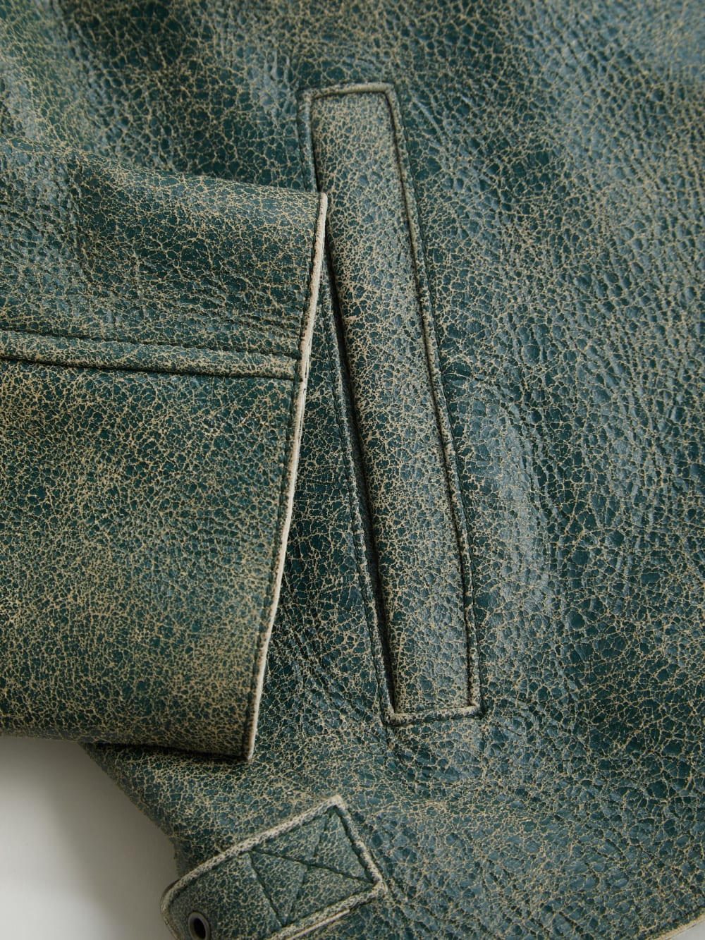 crackle leather zip jacket - Guess