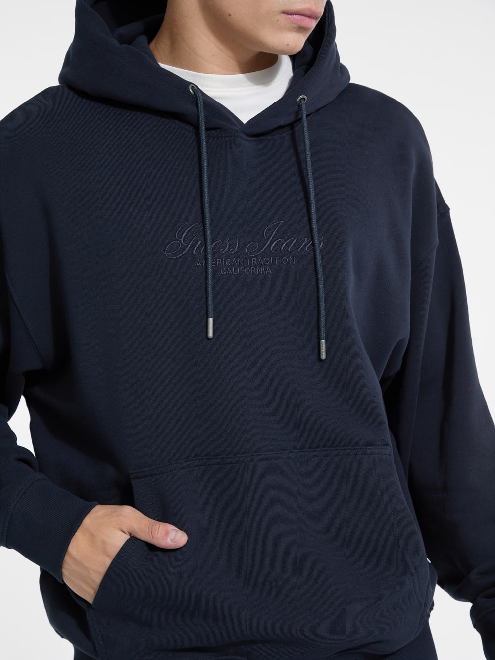 Embroidered Logo Hoodie - Guess
