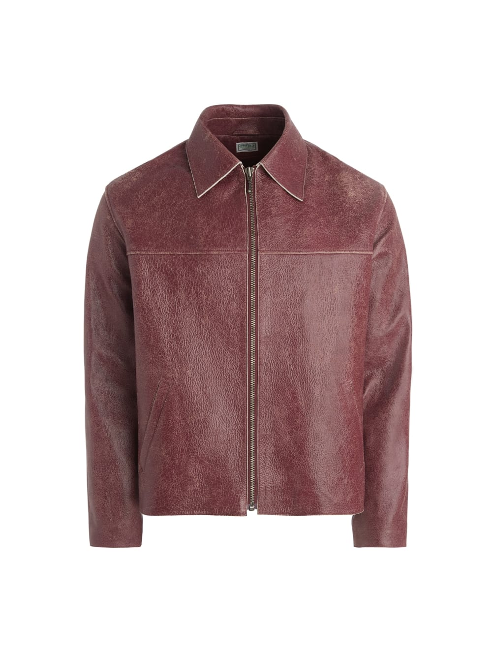 crackle leather zip jacket - Guess