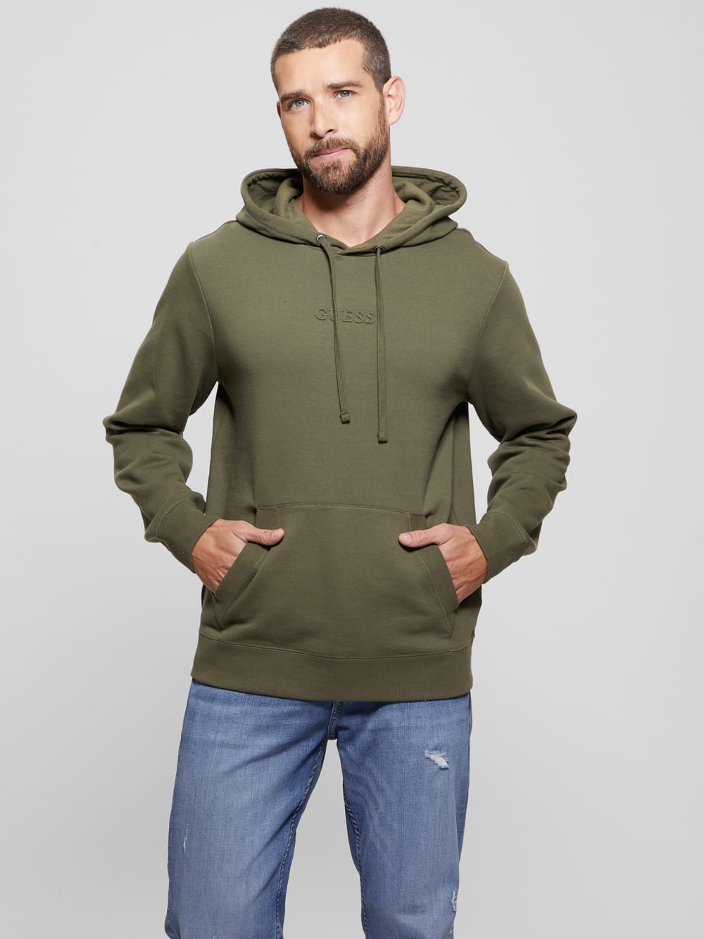 Eco Roy Embossed GUESS Hoodie - Guess