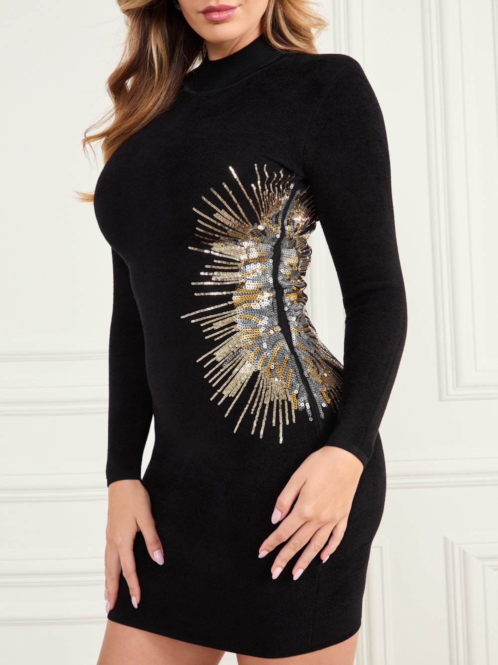 Sparkler Sequin Velour Dress - Guess