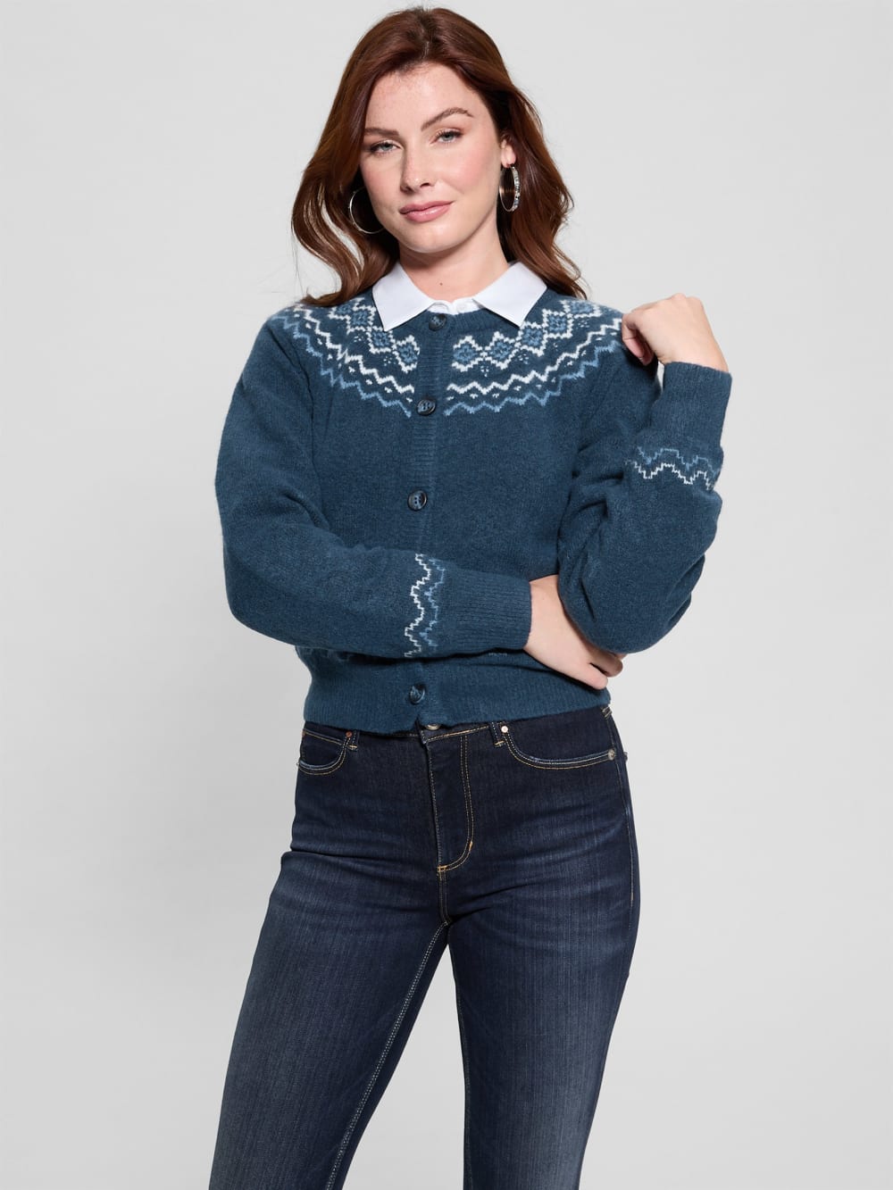 Crop Wool-Blend Cardigan - Guess