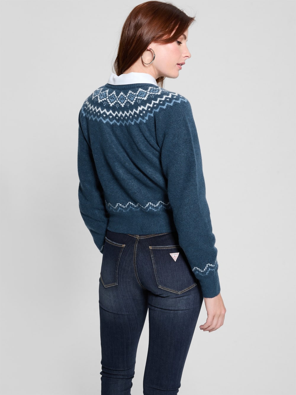 Crop Wool-Blend Cardigan - Guess
