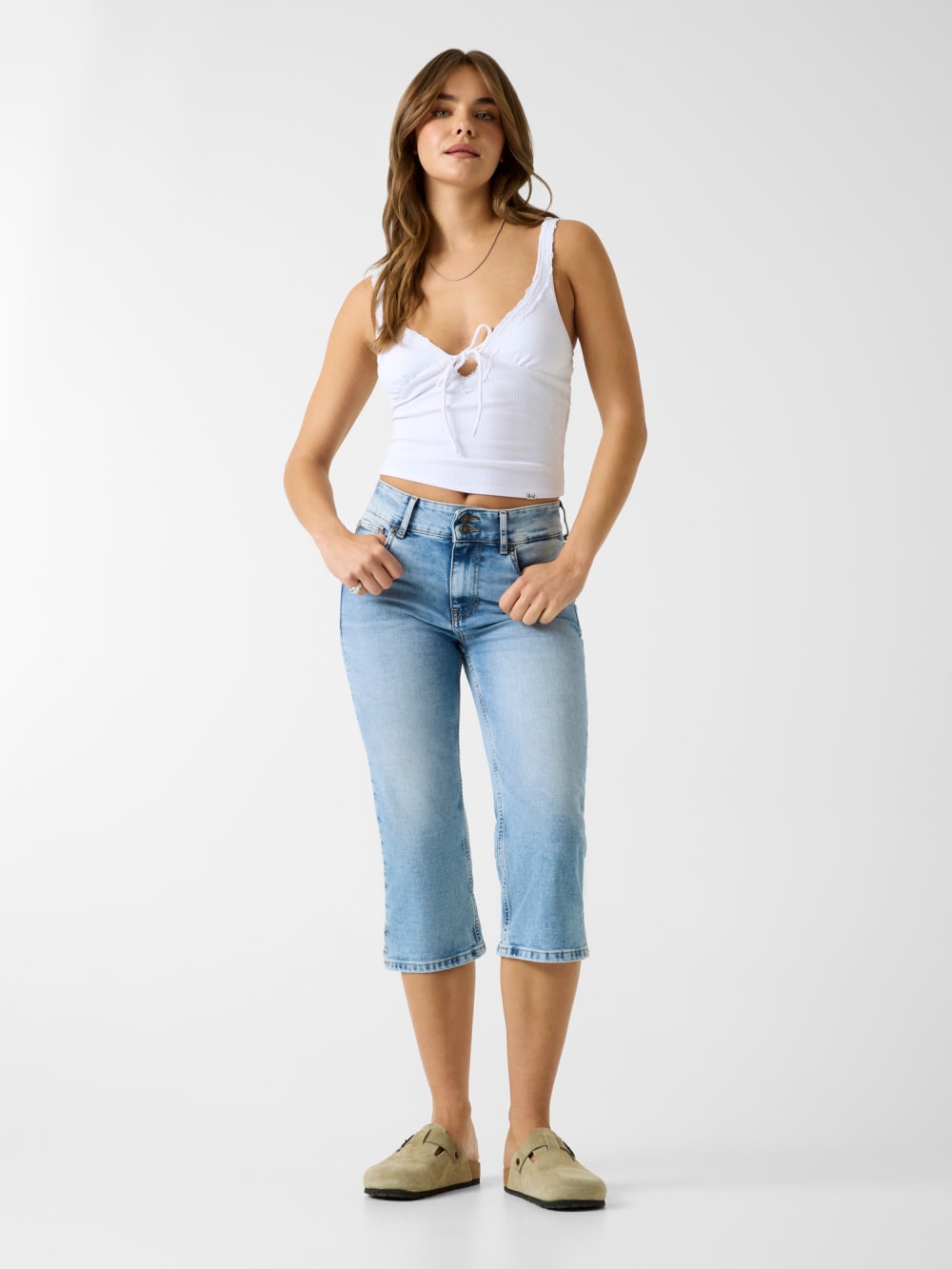 Rib-knit lace top - Guess