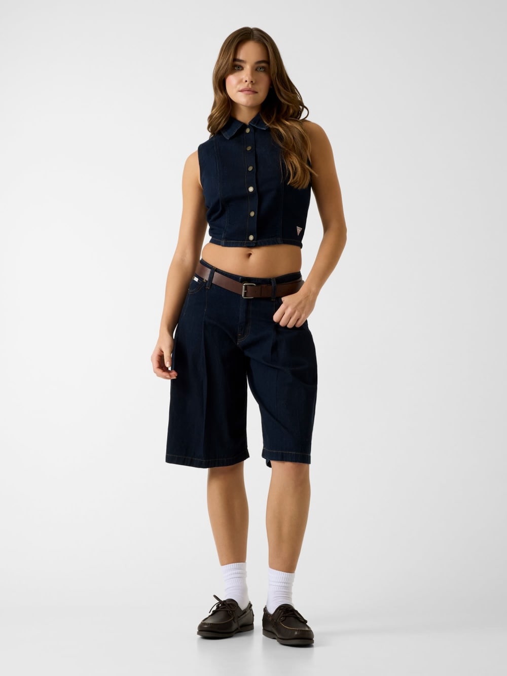 Denim cropped shirt - Guess