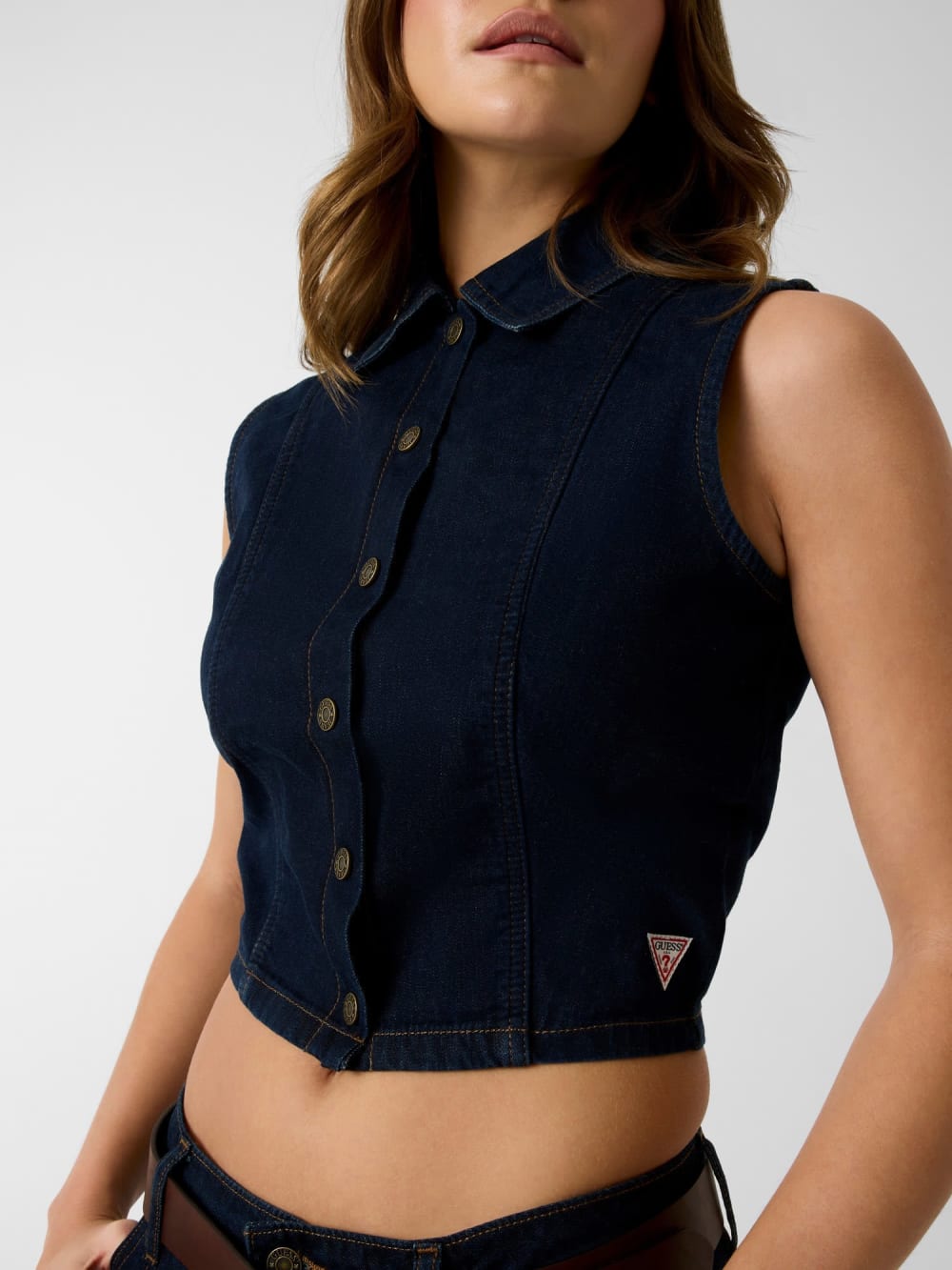 Denim cropped shirt - Guess