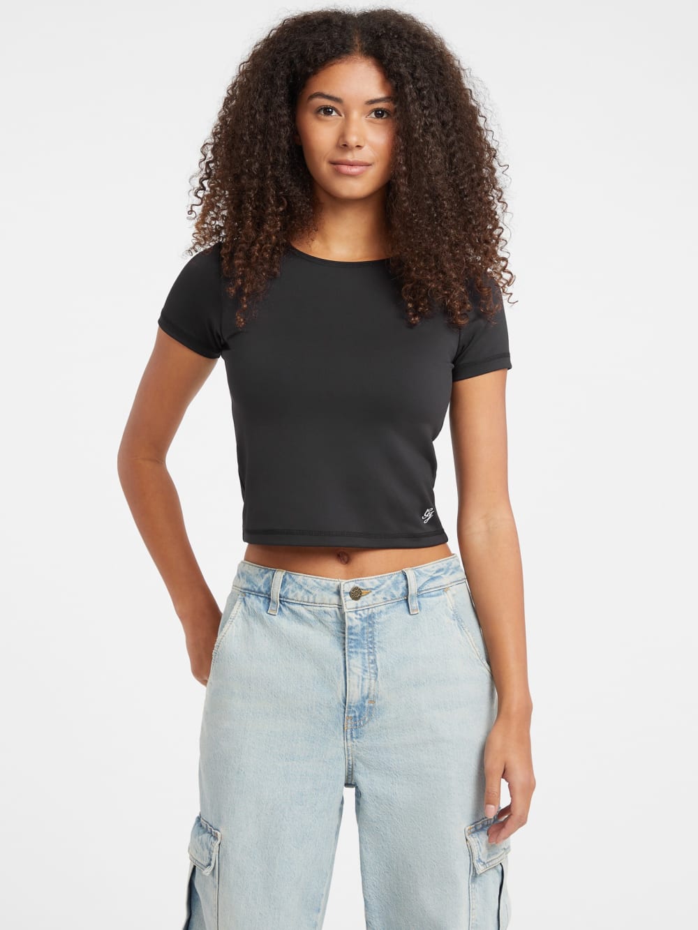 Embroidered Logo Tee - Guess