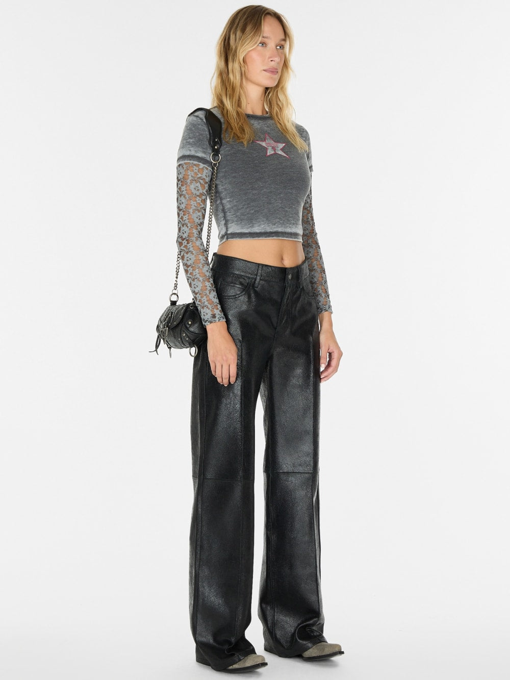 vintage layered lace tee - Guess