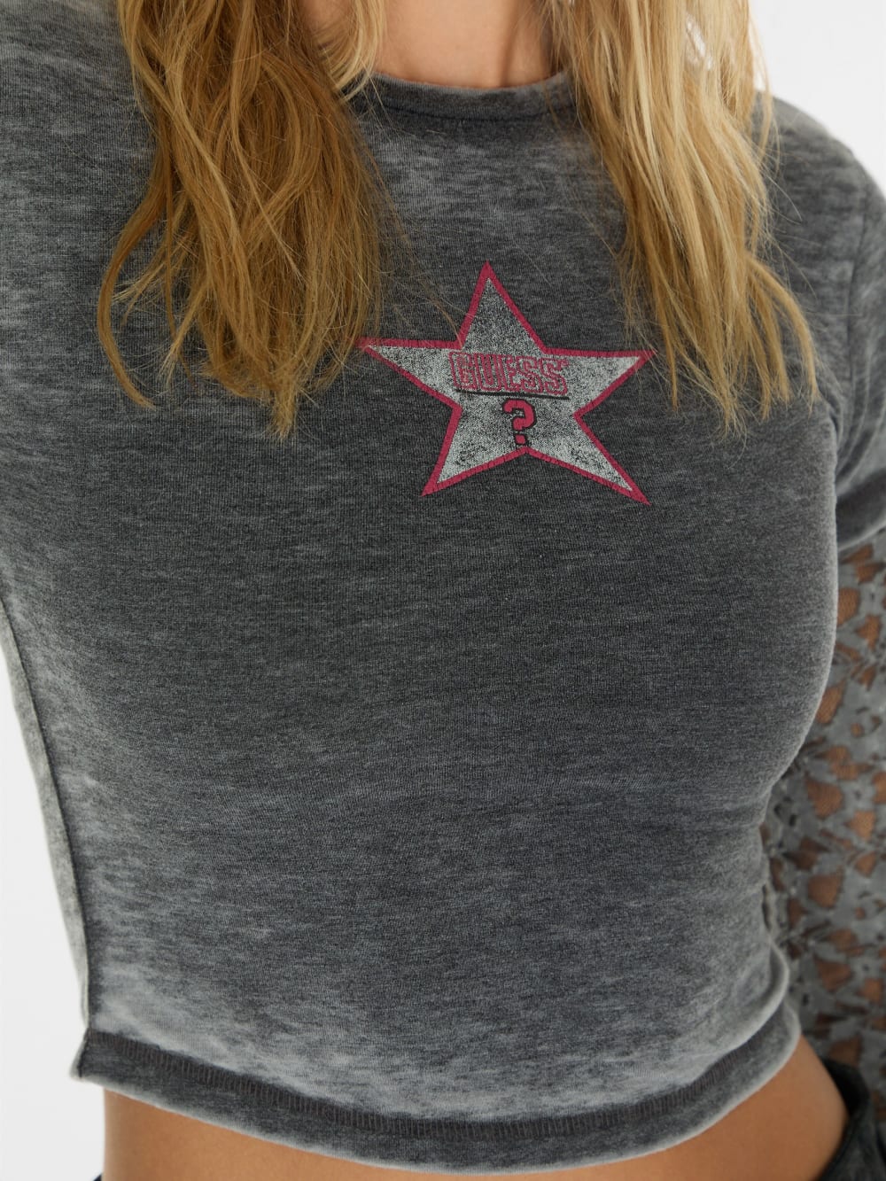 vintage layered lace tee - Guess