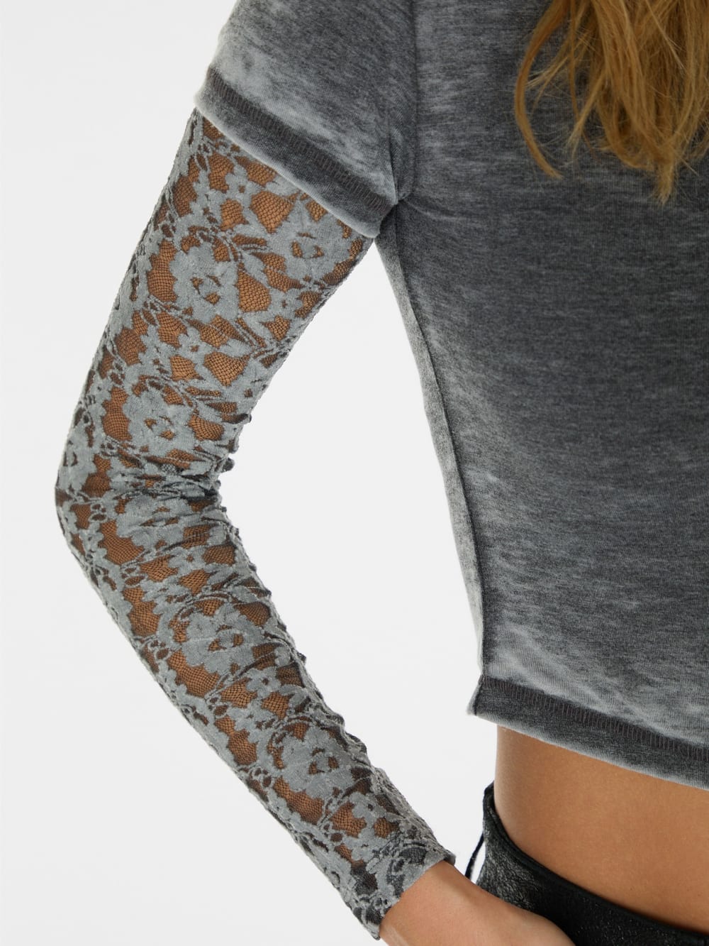 vintage layered lace tee - Guess