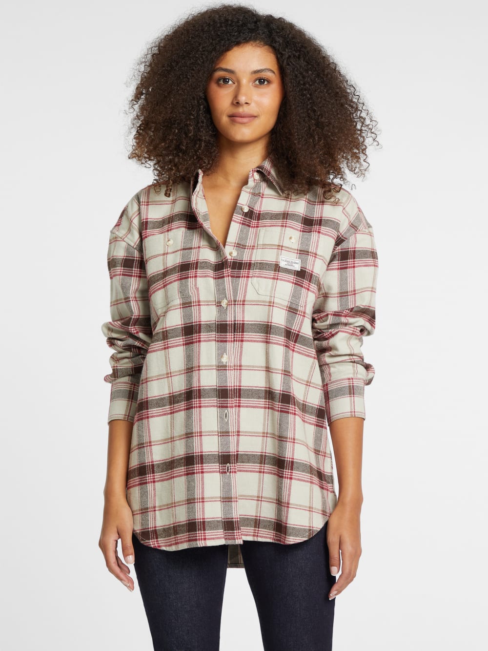 Oversized Long-Sleeve Pocket Shirt - Guess