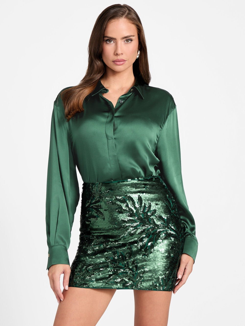 Elisa Silk Oversized Shirt - Guess