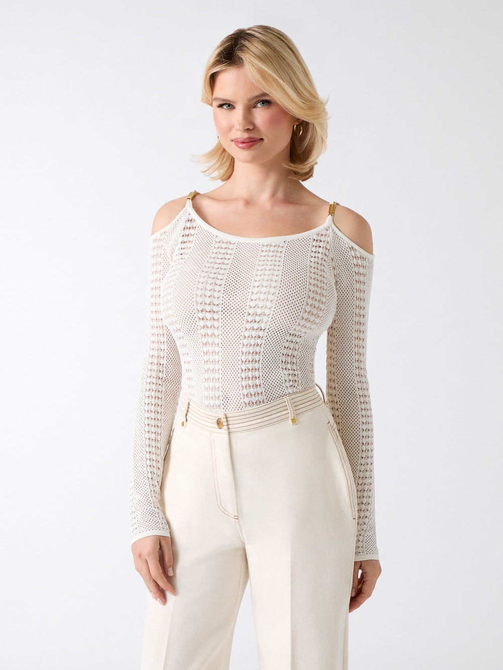 Emma Cold-Shoulder Sweater Top - Guess