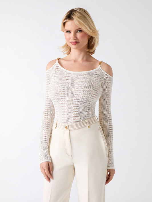 Emma Cold-Shoulder Sweater Top - Guess