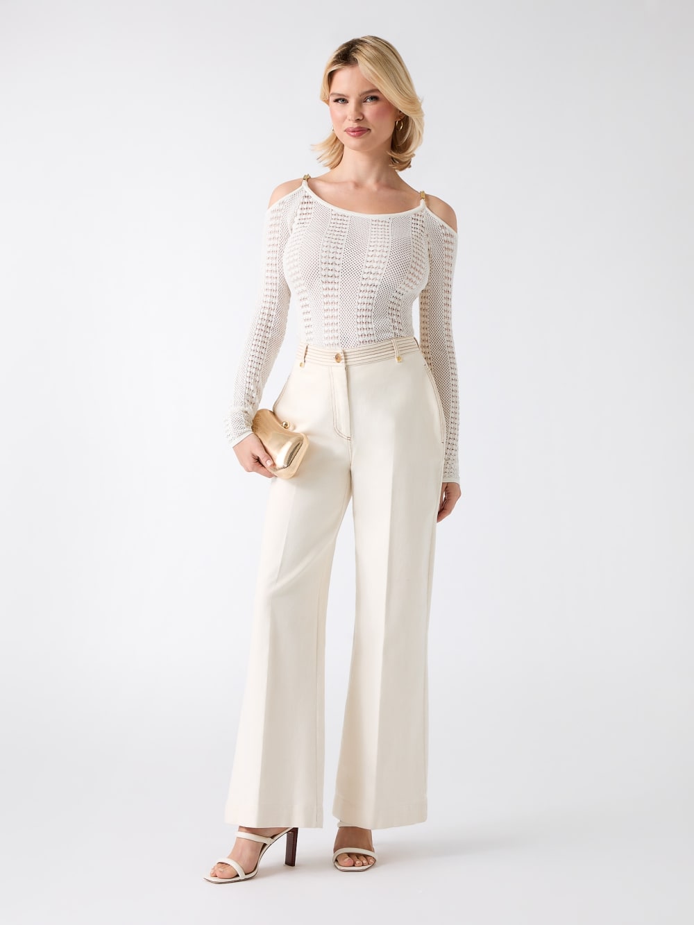 Emma Cold-Shoulder Sweater Top - Guess
