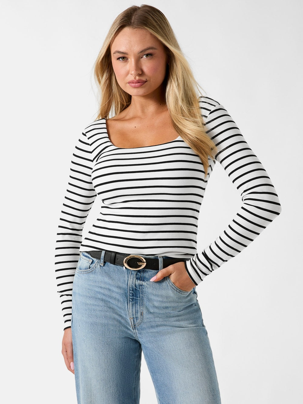 Slim fit striped top - Guess