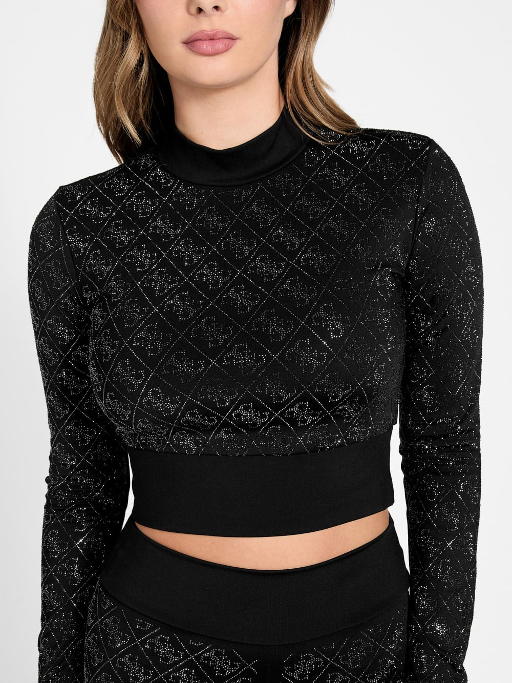 Eco Debby Rhinestone Crop Top - Guess