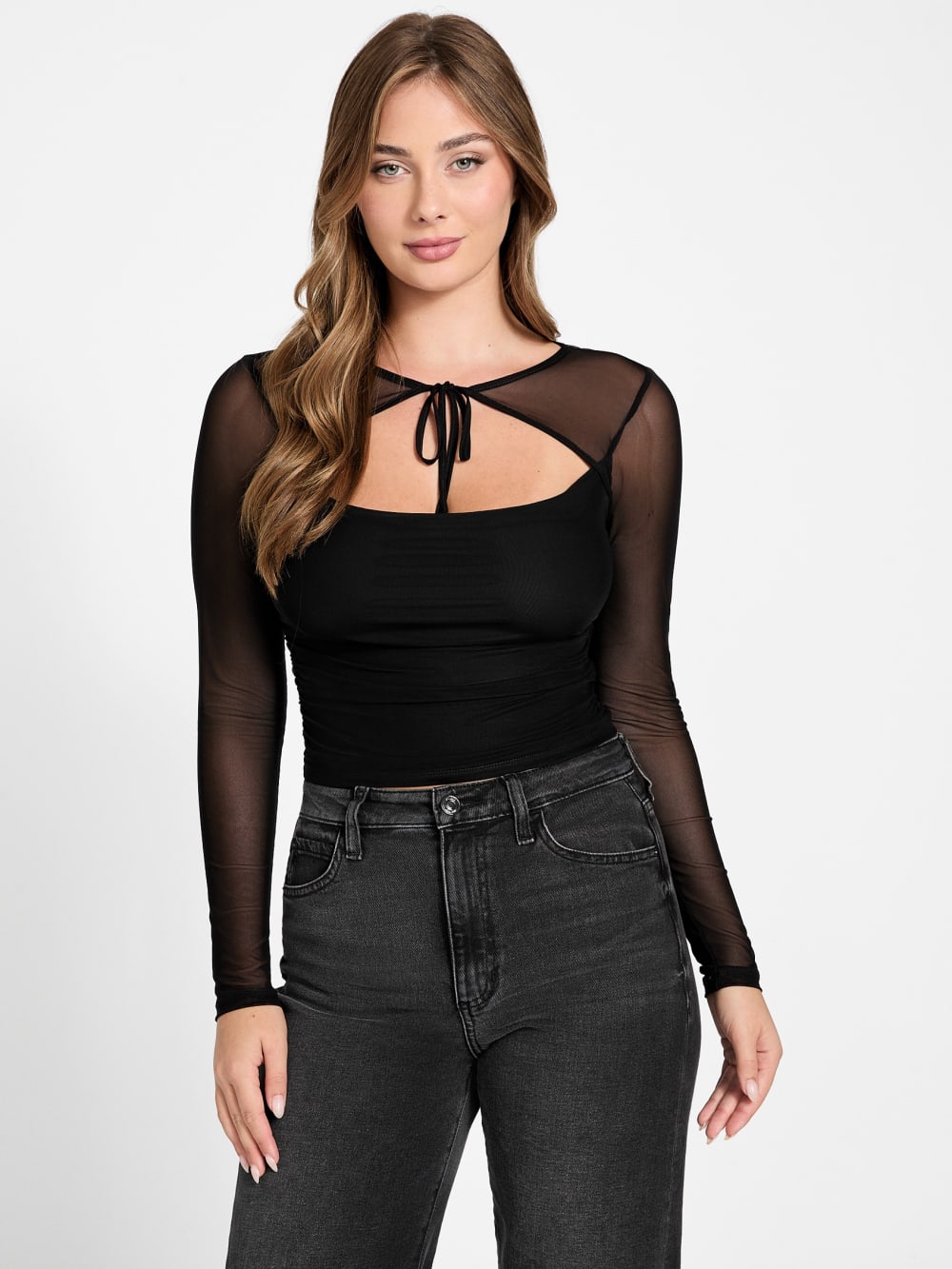 Eco Lauryn Tied Mesh Top - Guess