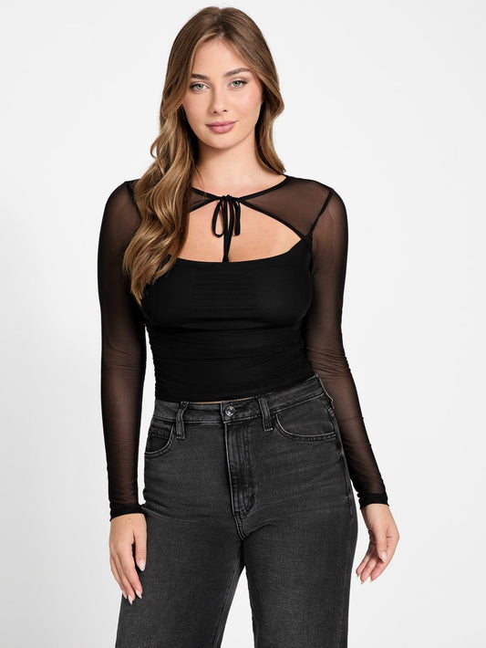 Eco Lauryn Tied Mesh Top - Guess