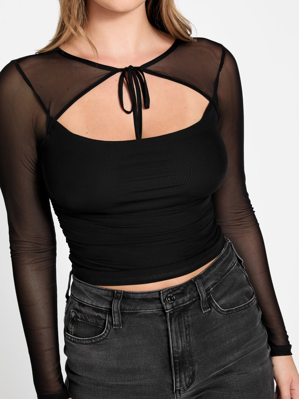 Eco Lauryn Tied Mesh Top - Guess