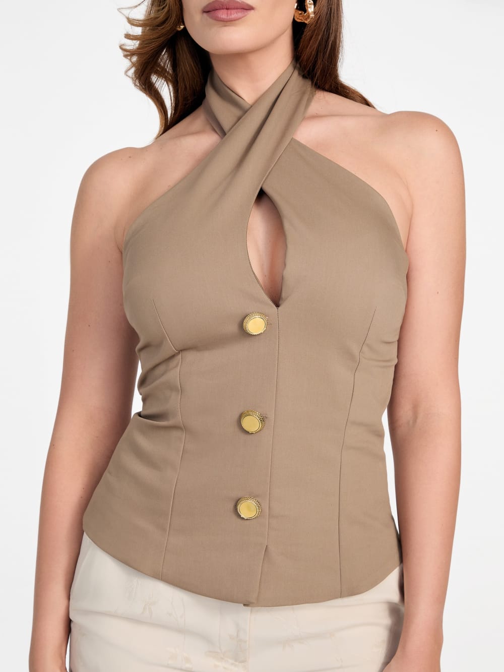 Eco Nada Crossed Halter Top - Guess