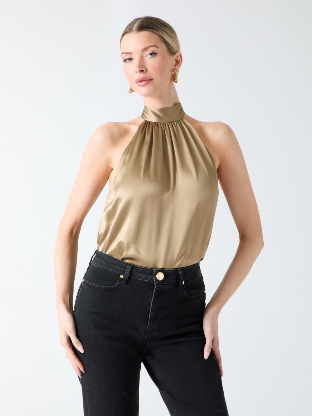 Elisa Silk Halter Top - Guess