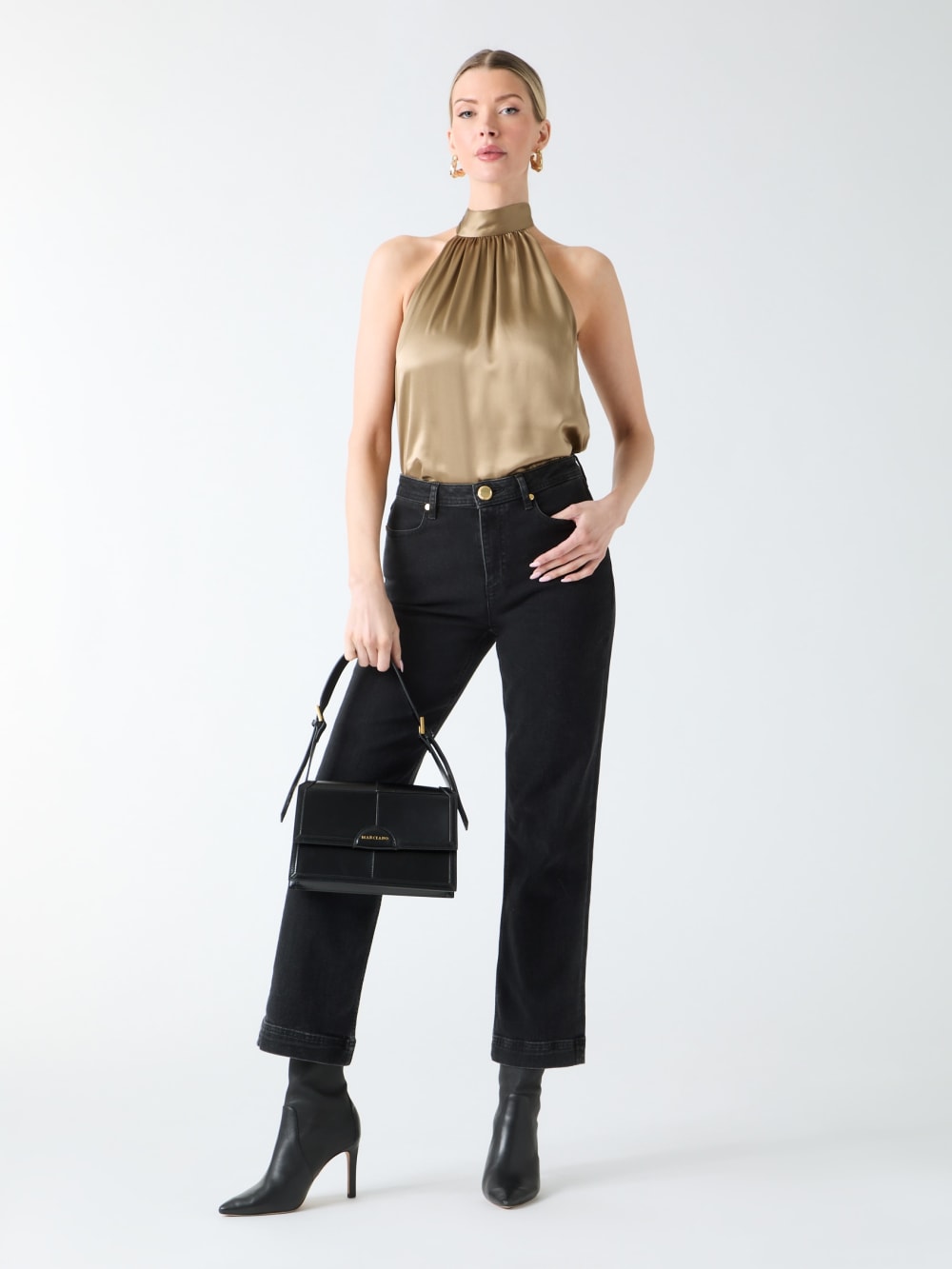 Elisa Silk Halter Top - Guess