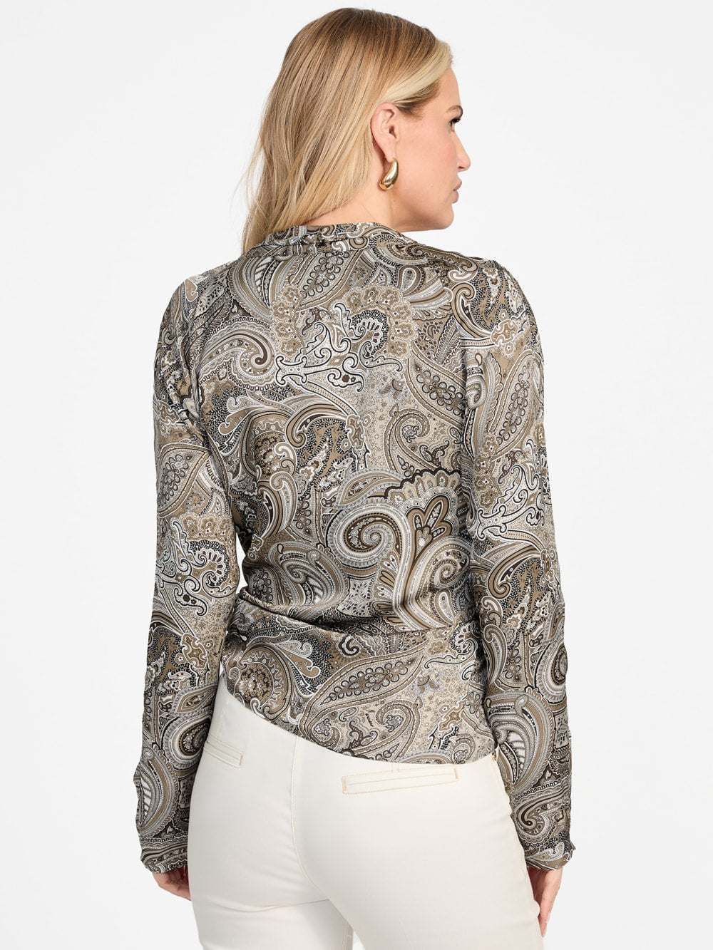 Eco Alanis Printed Wrap Blouse - Guess