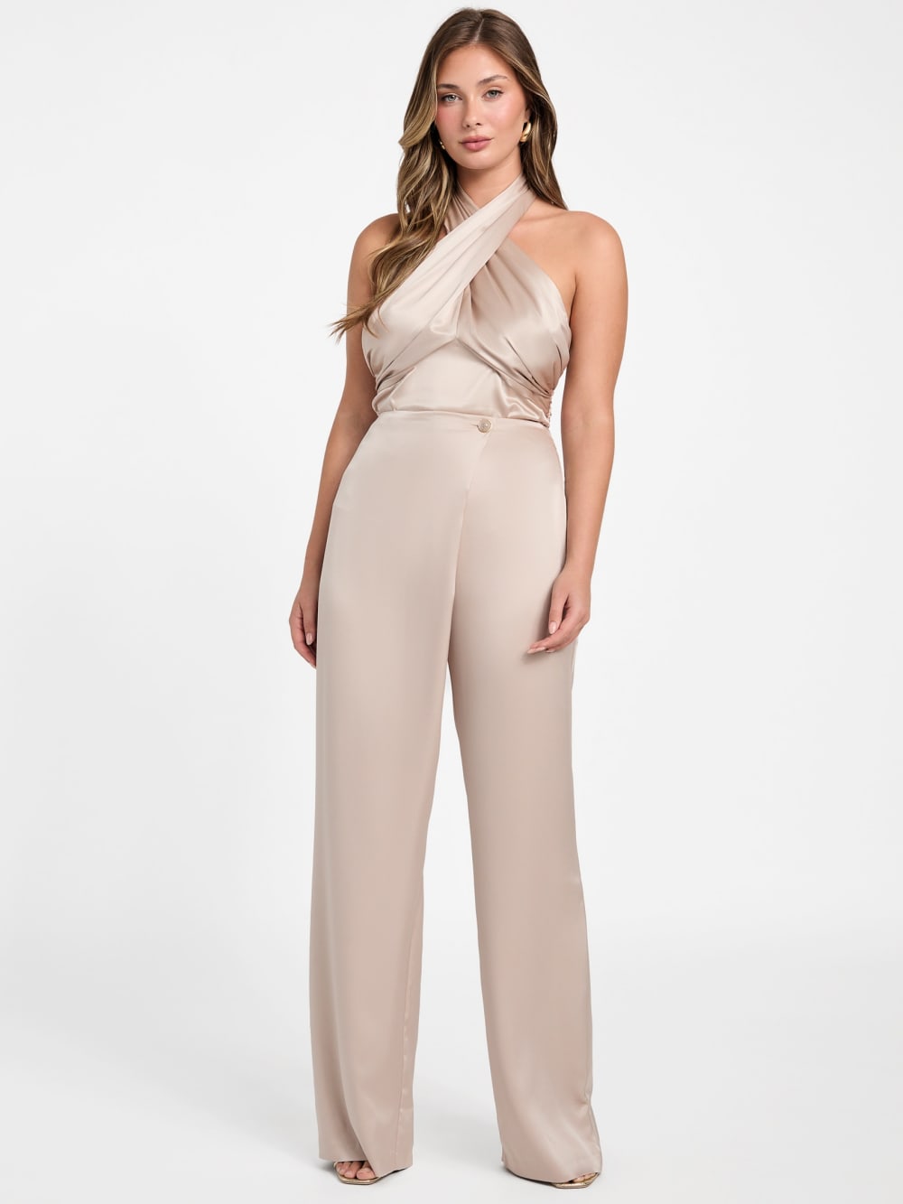 Aretha Satin Crossed Top - Guess