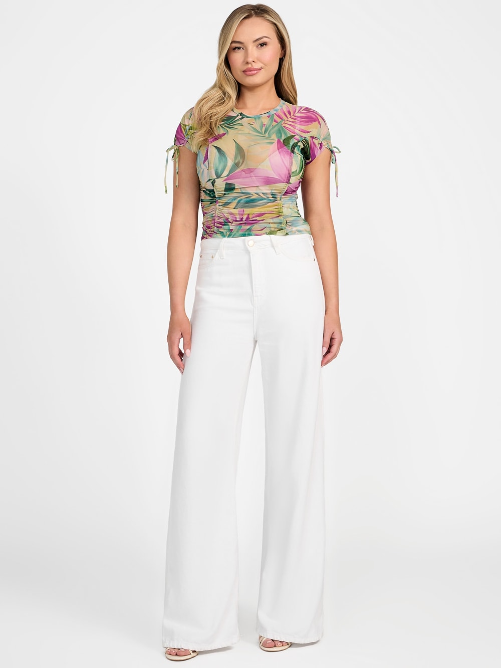 Eco Amaya Printed Mesh Top - Guess