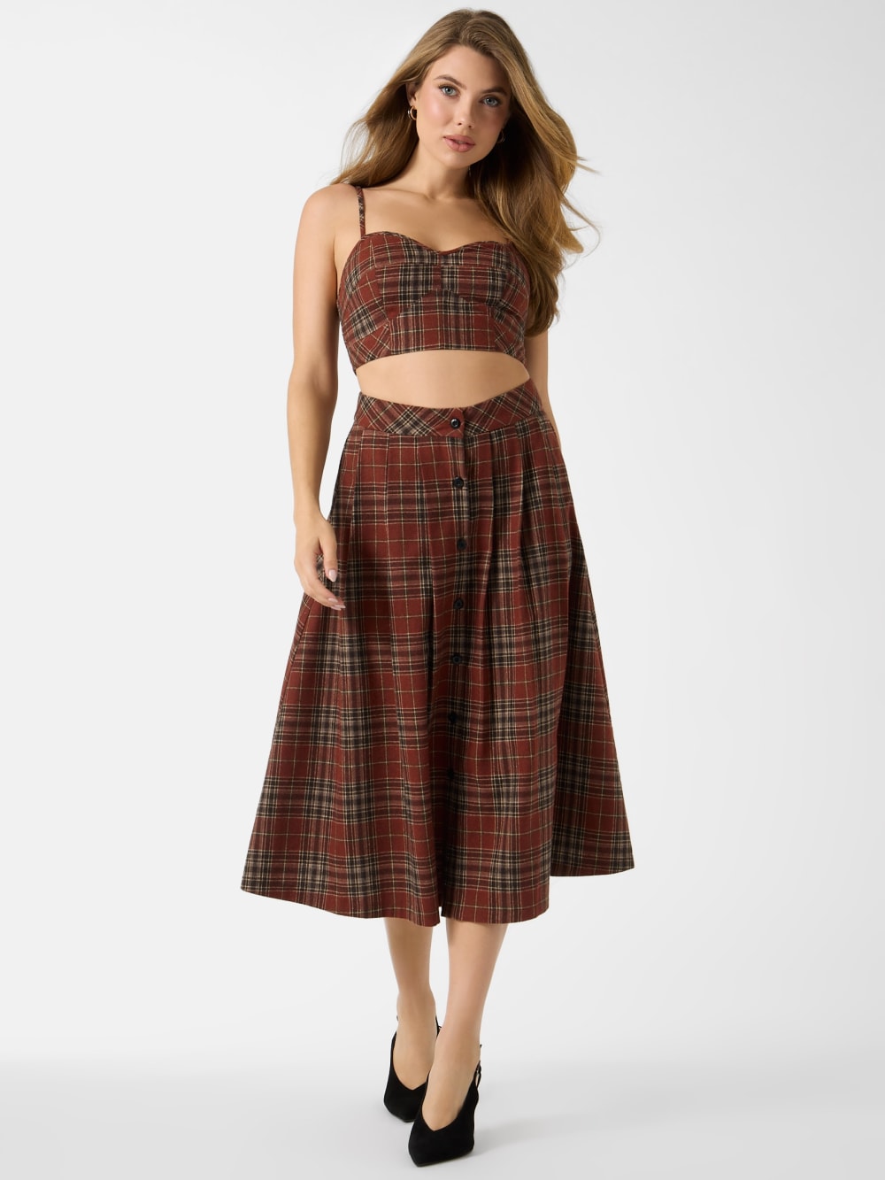Pia Plaid Top - Guess