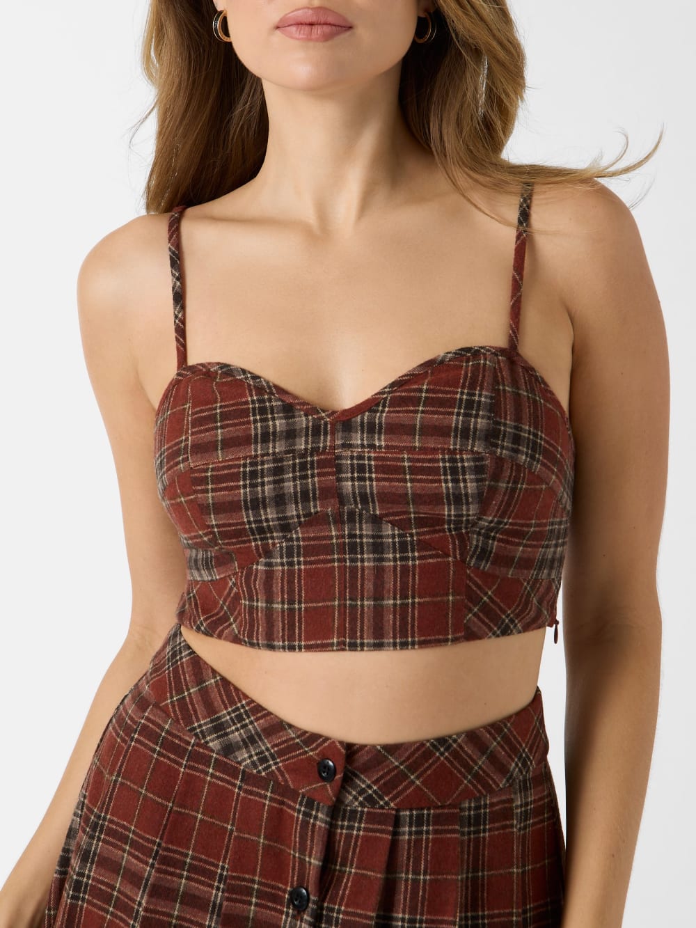 Pia Plaid Top - Guess