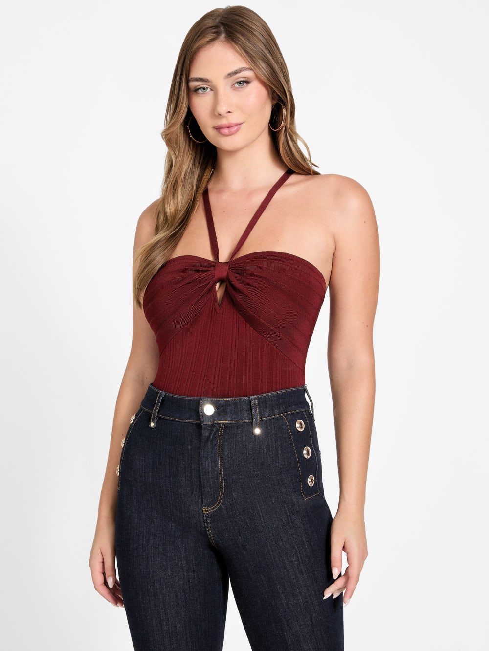 Sofie Ribbed Mirage Top - Guess