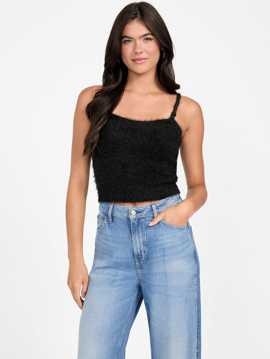 Keyla Fuzzy Sweater Crop Cami - Guess
