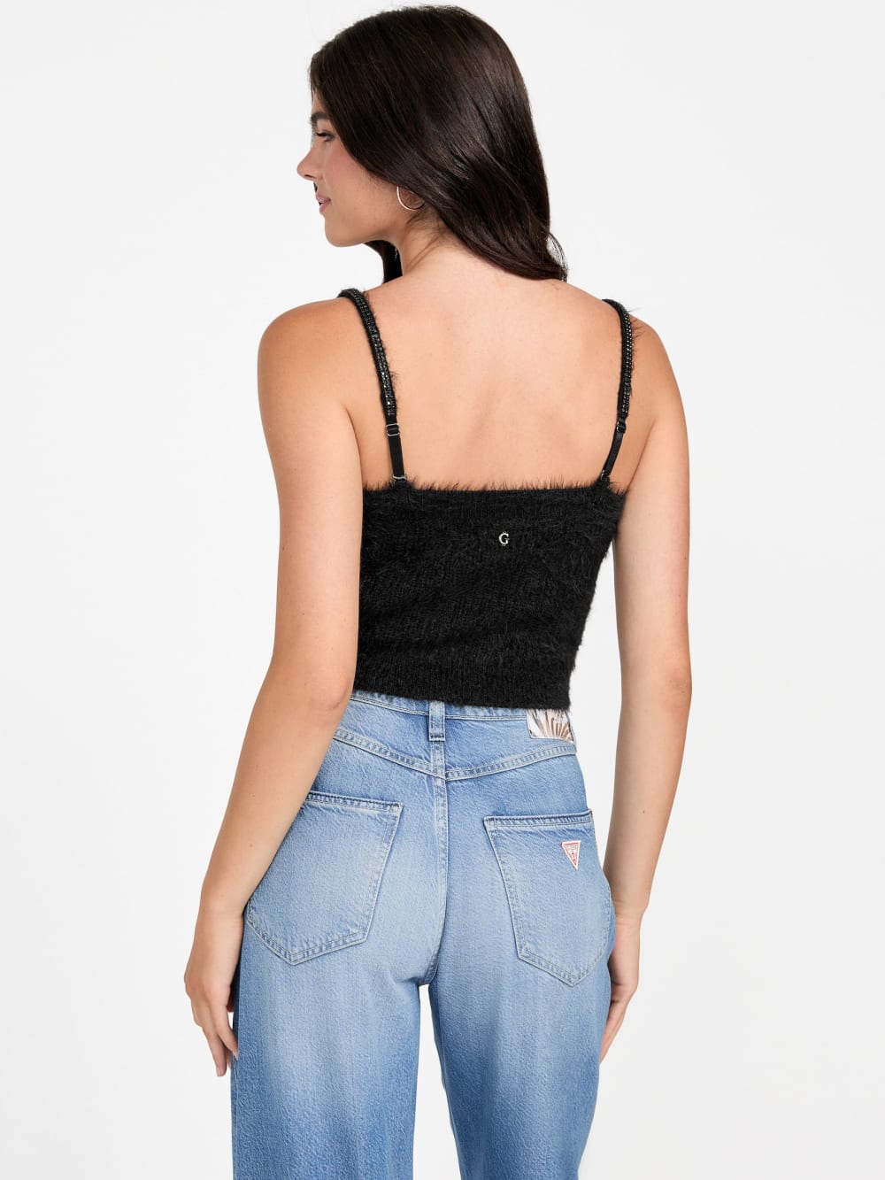 Keyla Fuzzy Sweater Crop Cami - Guess